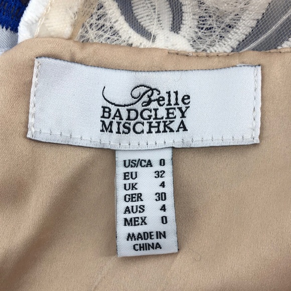 Badgley Mischka Eislyn Butterfly Embroidered Dress - Picture 7 of 10